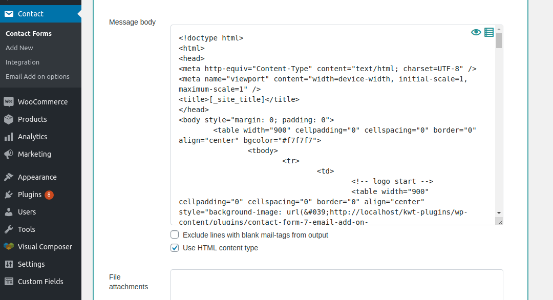 template-for-message-body